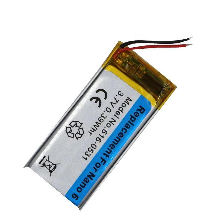 Battery 616-0531 for iPod Nano 6 6g 6th Gen Generation MP3 Rechargeable Nano 6 3.7V 110mAh