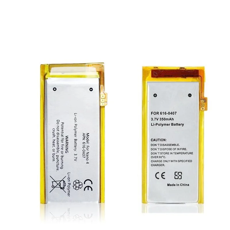 Rechargeable 3.7V Li-Polymer Battery for iPod Nano 4 4th Gen Generation 616-0405 616-0407