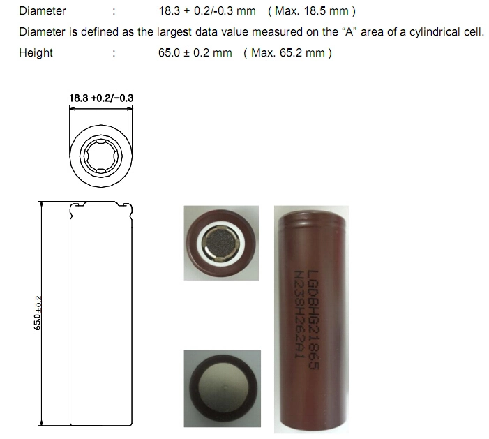 Original Cylindrical Rechargeable Battery Power Tool Batteries 3000mAh 3.6V 18650hg2 10c Battery for LG