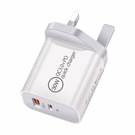 2021 Hot Selling 25W 30W Pd3.0 & QC3.0 Universal Super Charging Smart Telephone Charger AC Power Adapter Transformer USB Type C DC Adaptor with UK, Us, EU Plug